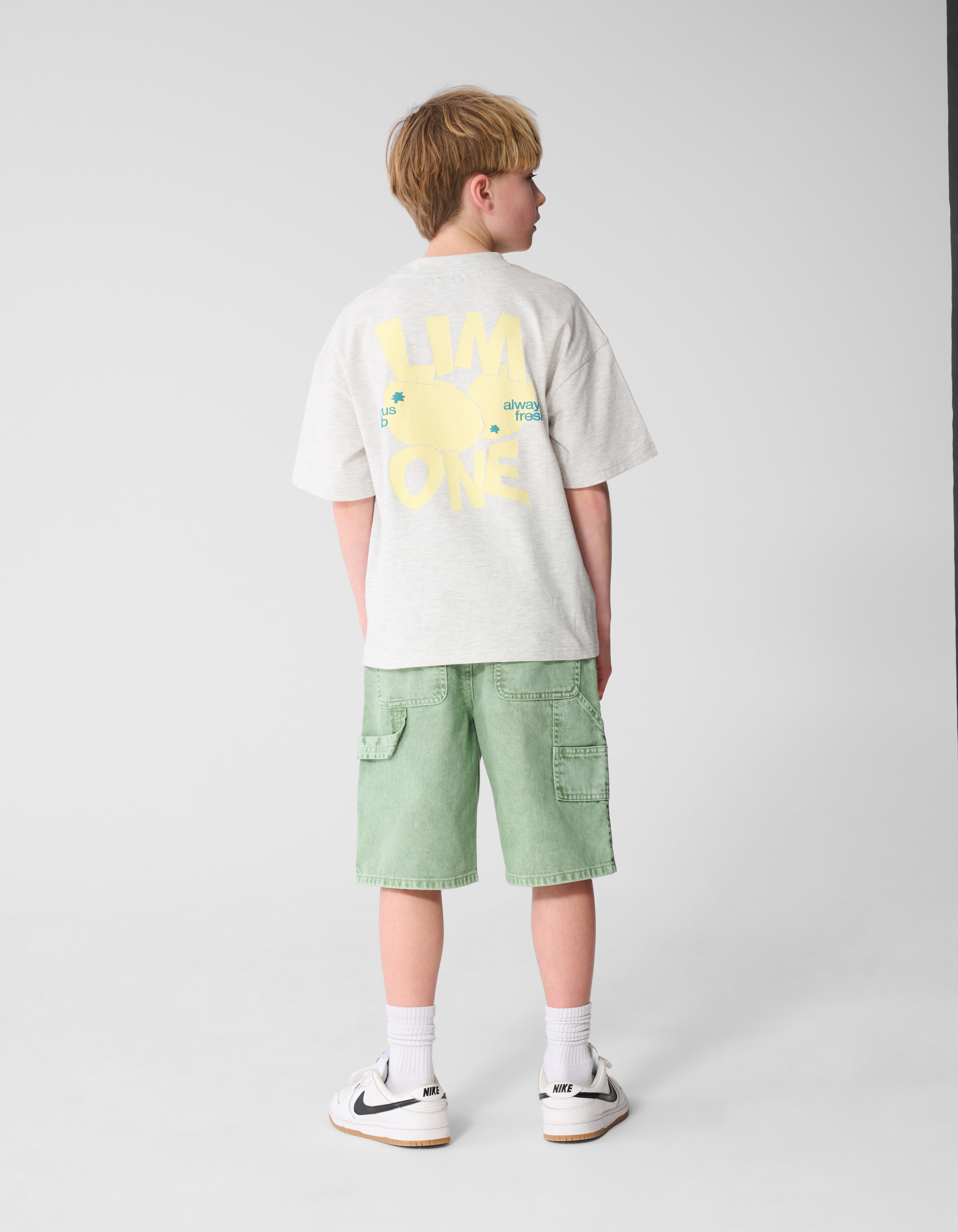 Citrus Artwork T-shirt Lichtgrijs SHOEBY BOYS