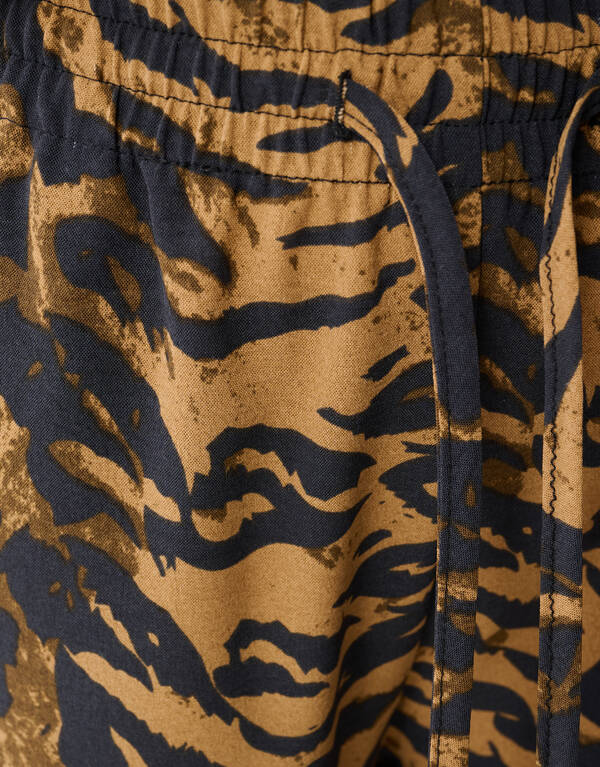 Twist Tiger Wide leg Broek Bruin SHOEBY GIRLS