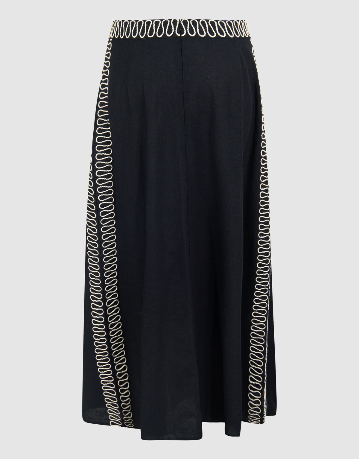 Embroidery Maxi Rok Zwart SHOEBY WOMEN