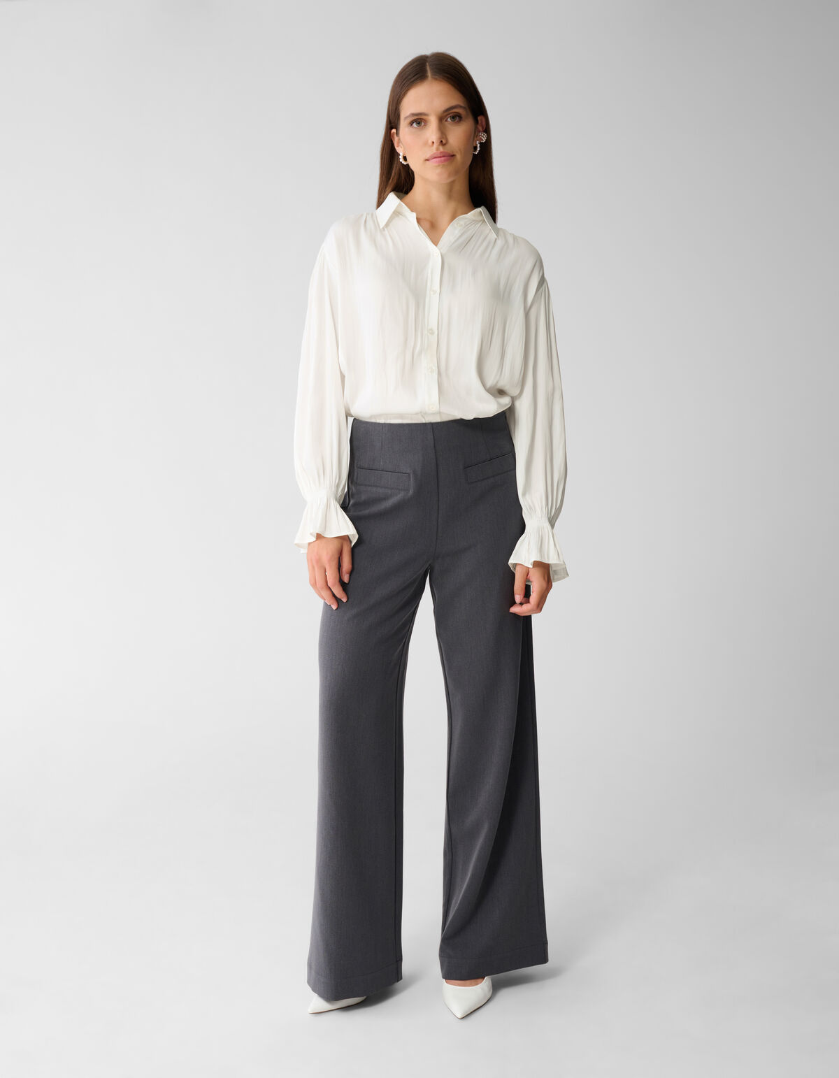 Wide Leg Pantalon Donkergrijs By Mieke SHOEBY WOMEN