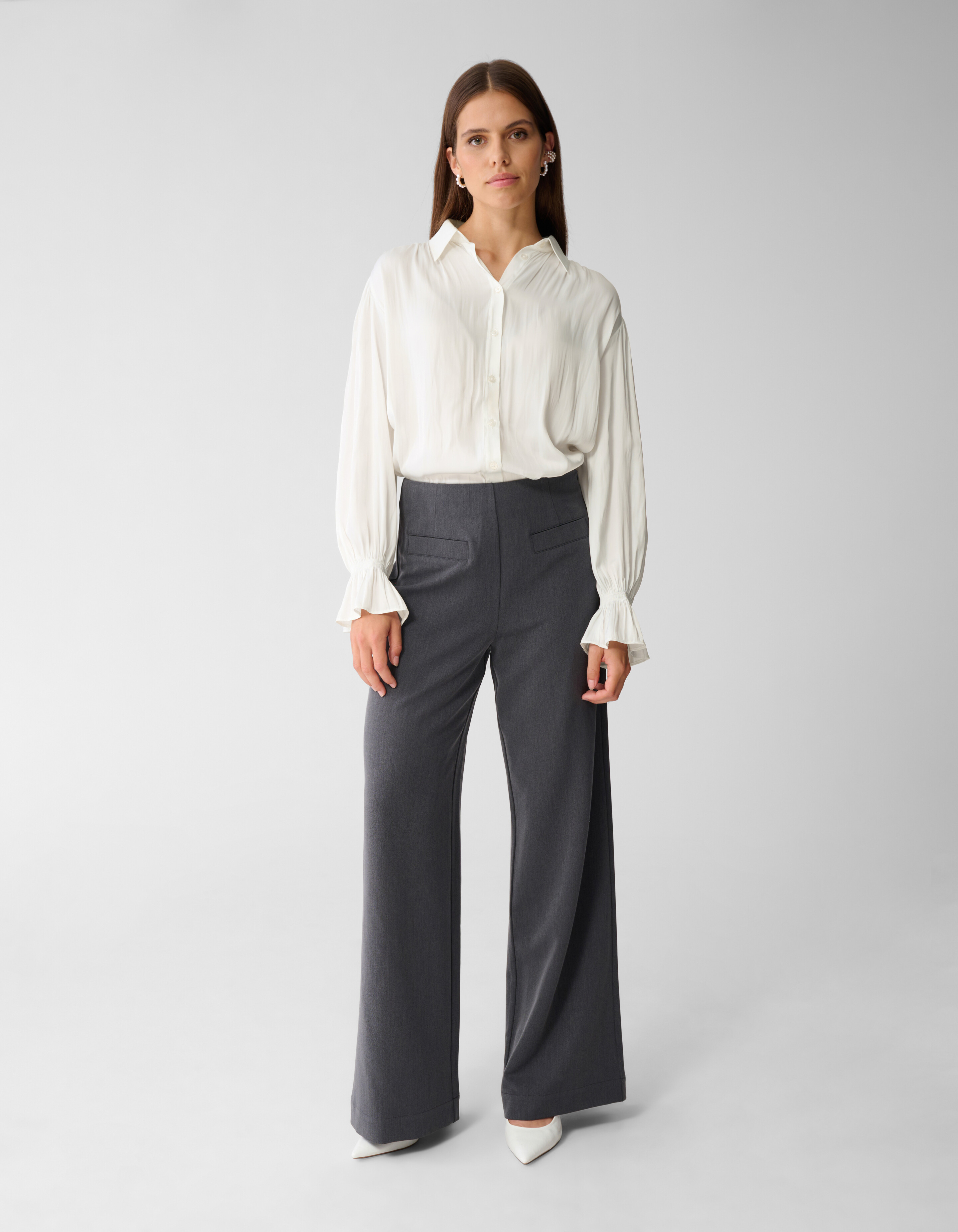 Wide Leg Pantalon Donkergrijs By Mieke SHOEBY WOMEN
