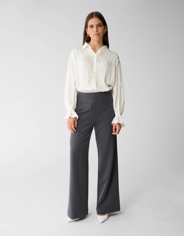 Wide Leg Pantalon Donkergrijs By Mieke SHOEBY WOMEN