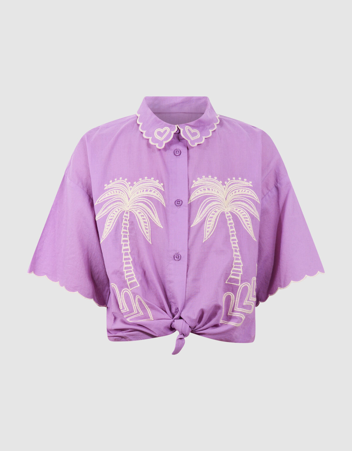 Tropical Embroidery Blouse Paars SHOEBY GIRLS