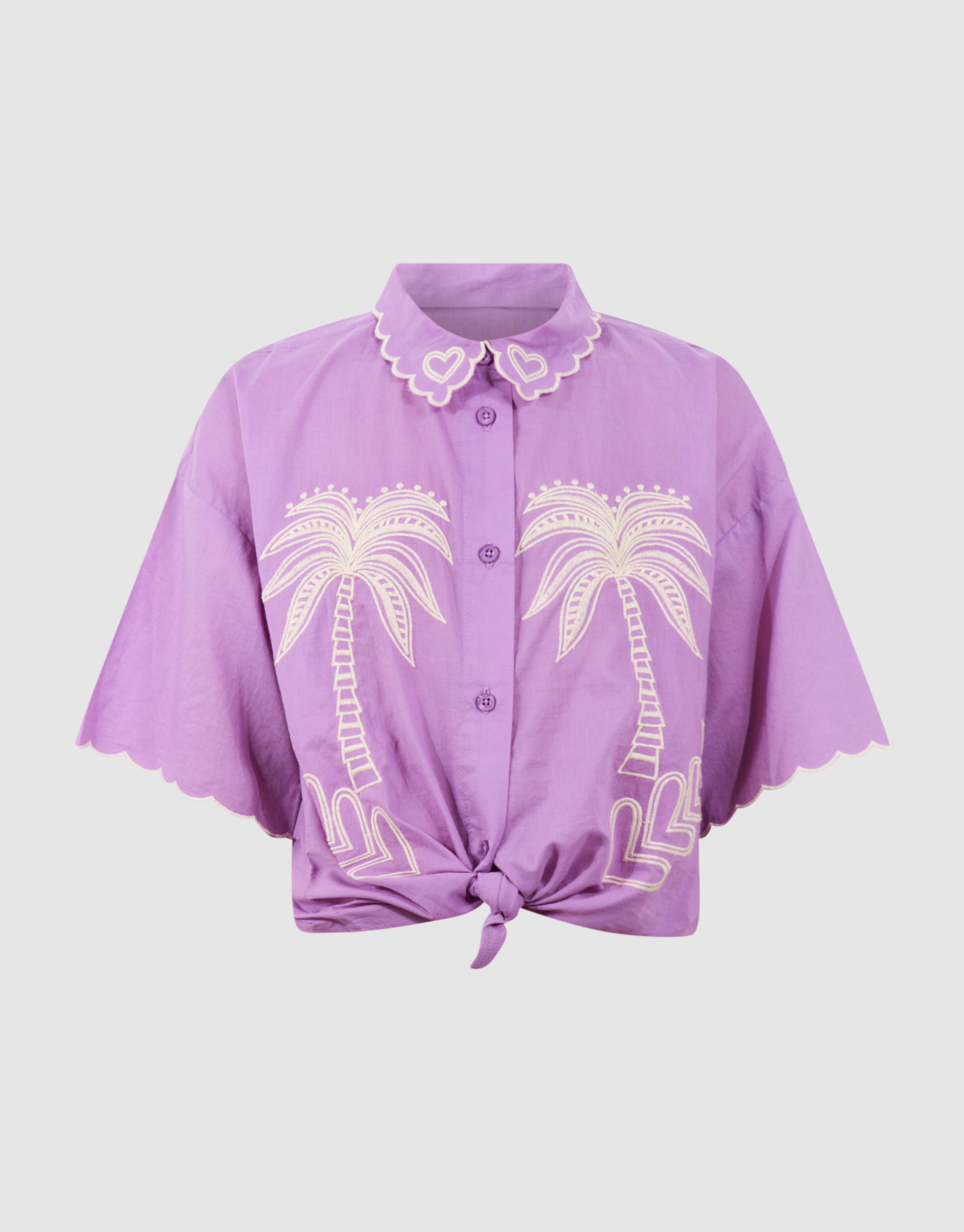 Tropical Embroidery Blouse Paars SHOEBY GIRLS