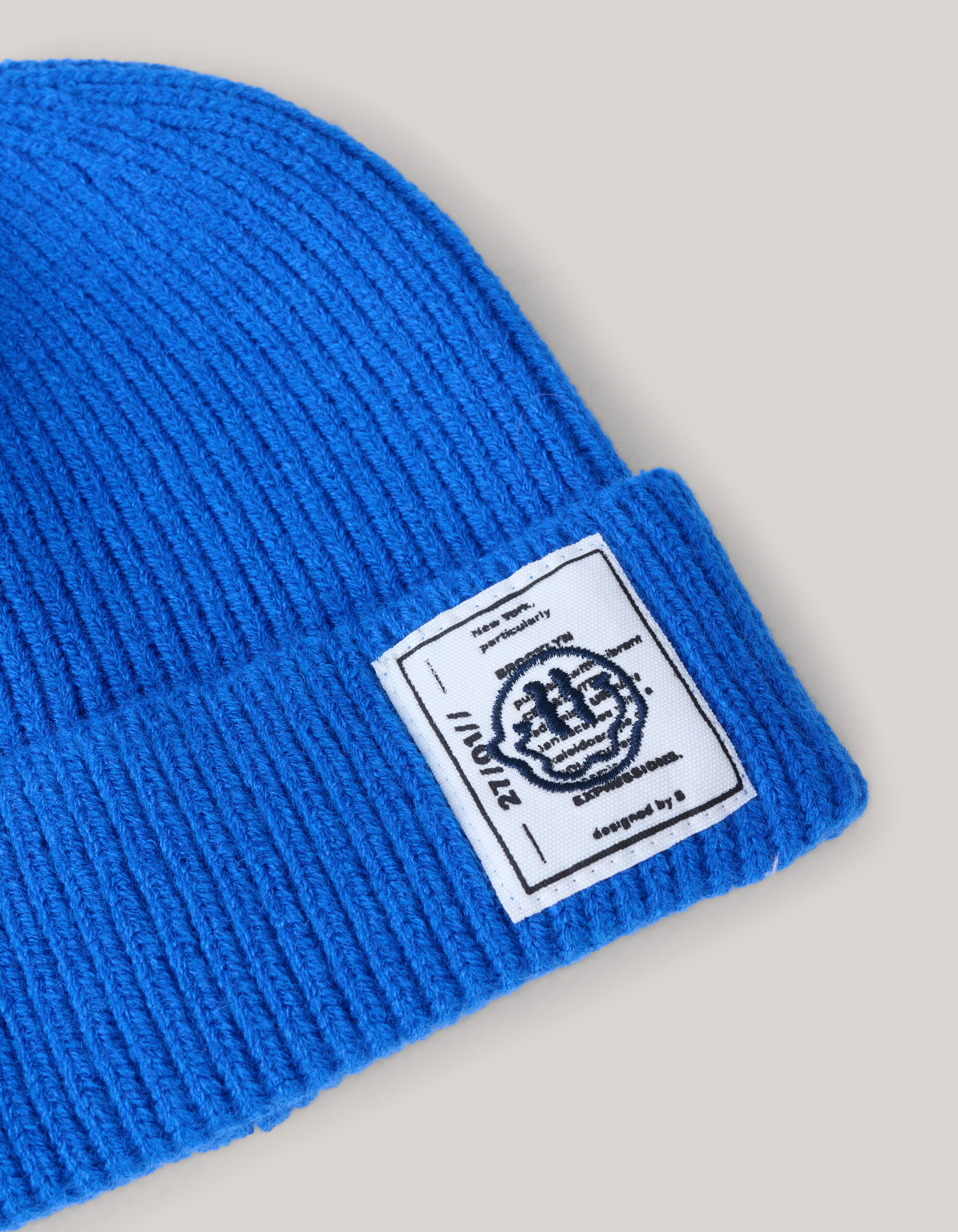 Label Beanie Blauw SHOEBY ACCESSOIRES