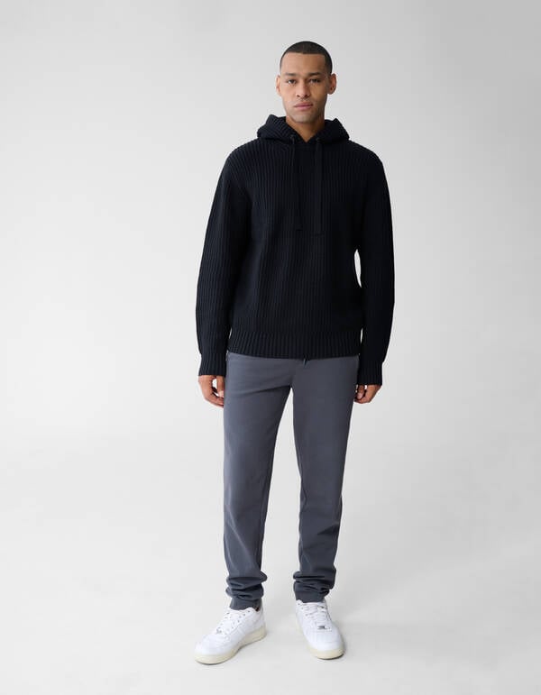 Gebreide Hoodie Zwart SHOEBY MEN