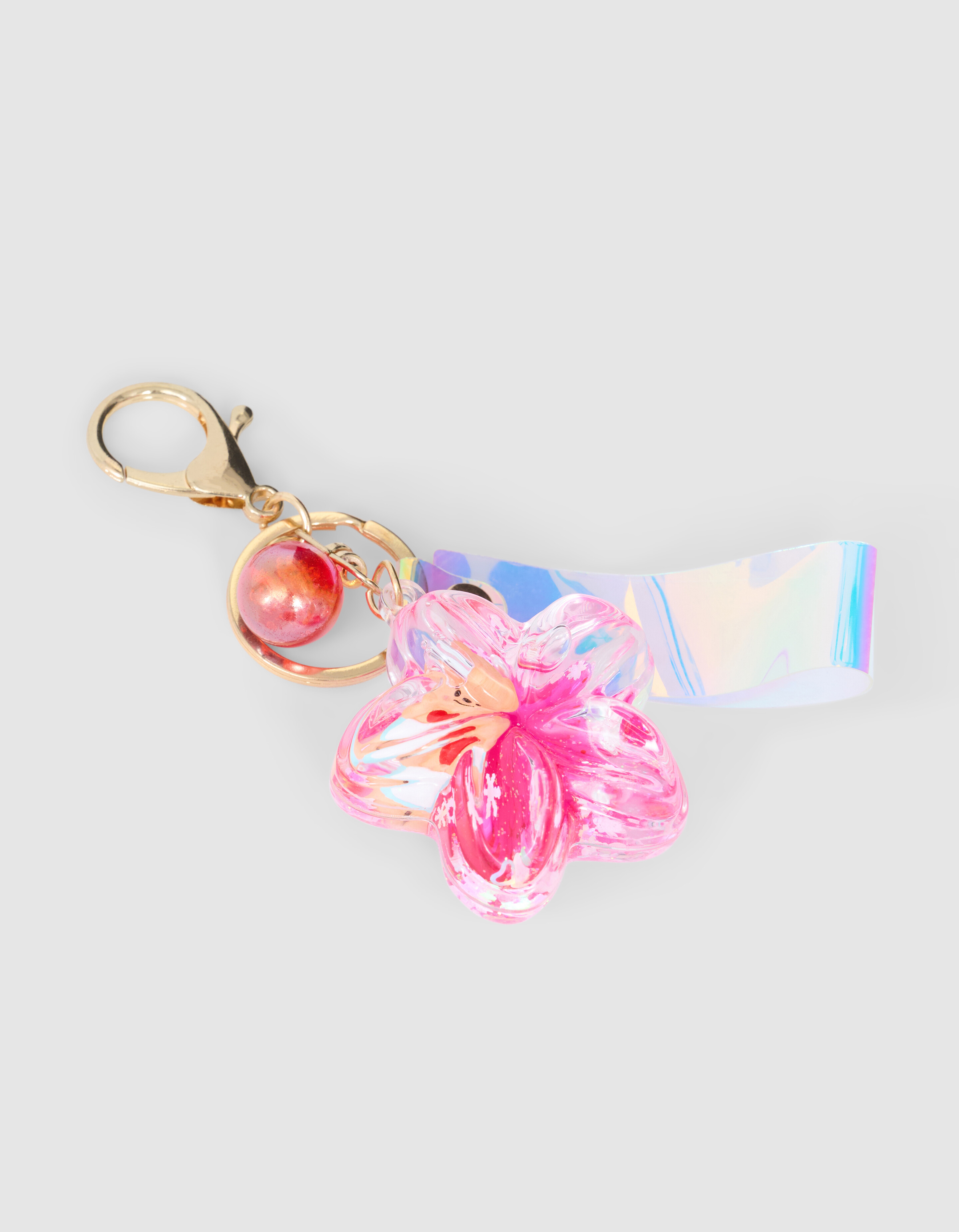 Bloem Sleutelhanger Donkerroze SHOEBY ACCESSOIRES