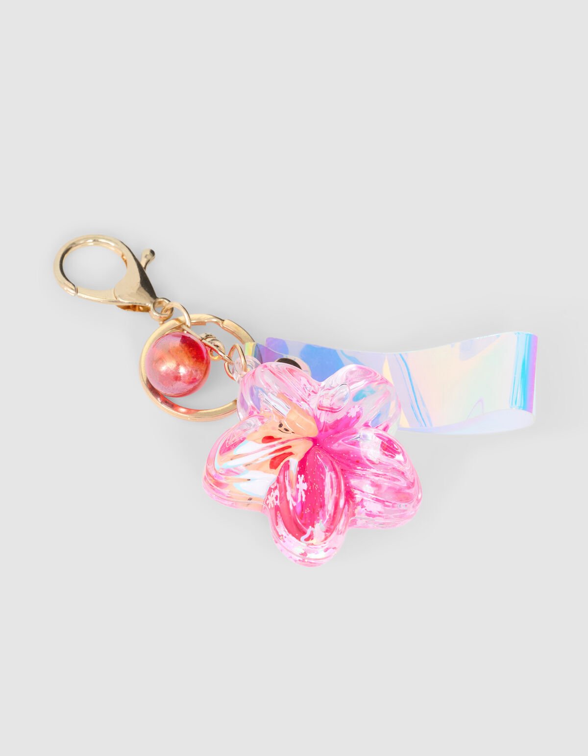 Bloem Sleutelhanger Donkerroze SHOEBY ACCESSOIRES