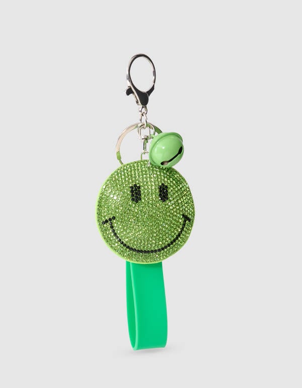 Strass Smile Sleutelhanger Groen SHOEBY ACCESSOIRES
