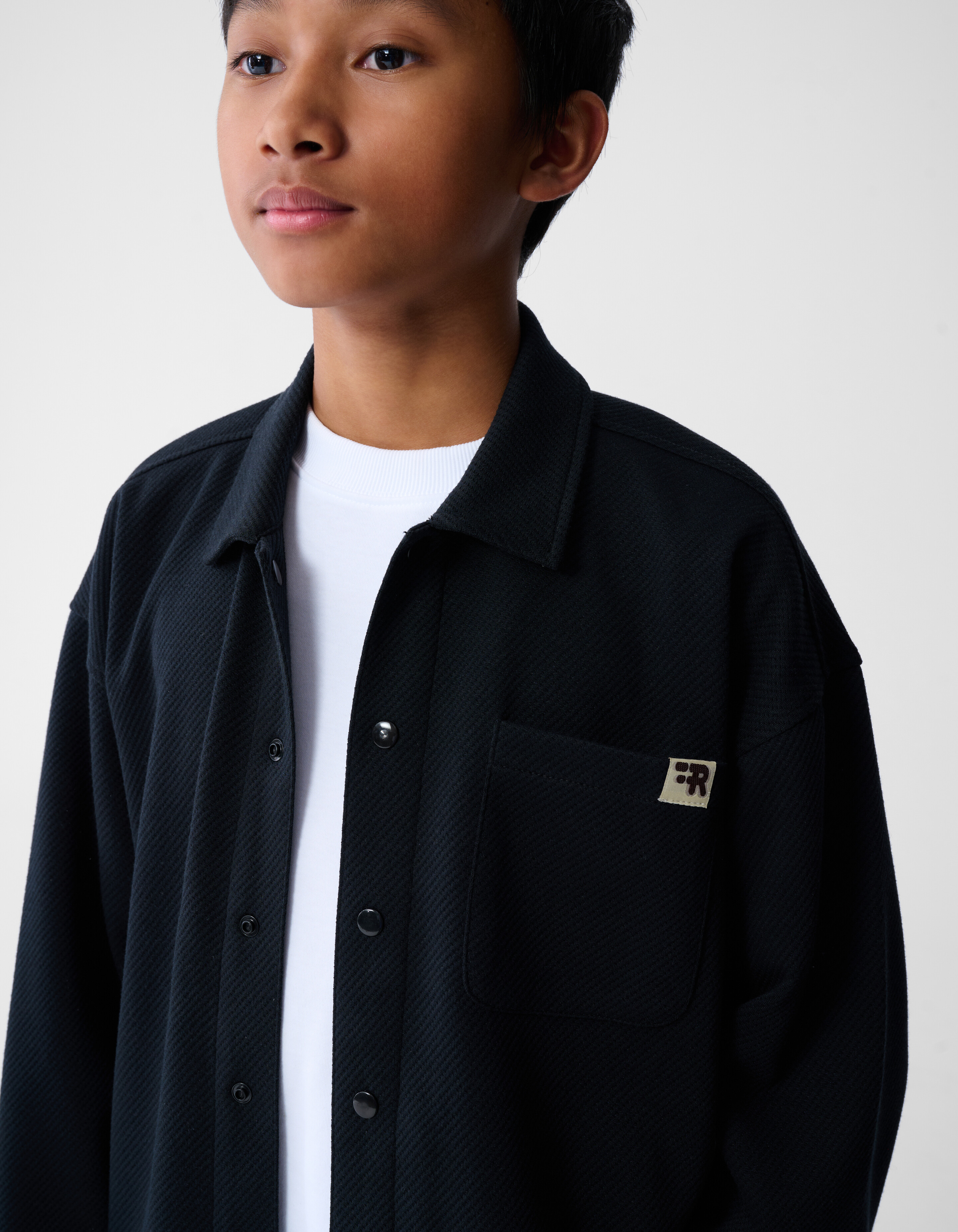 Structuur Overshirt Donkergrijs SHOEBY BOYS