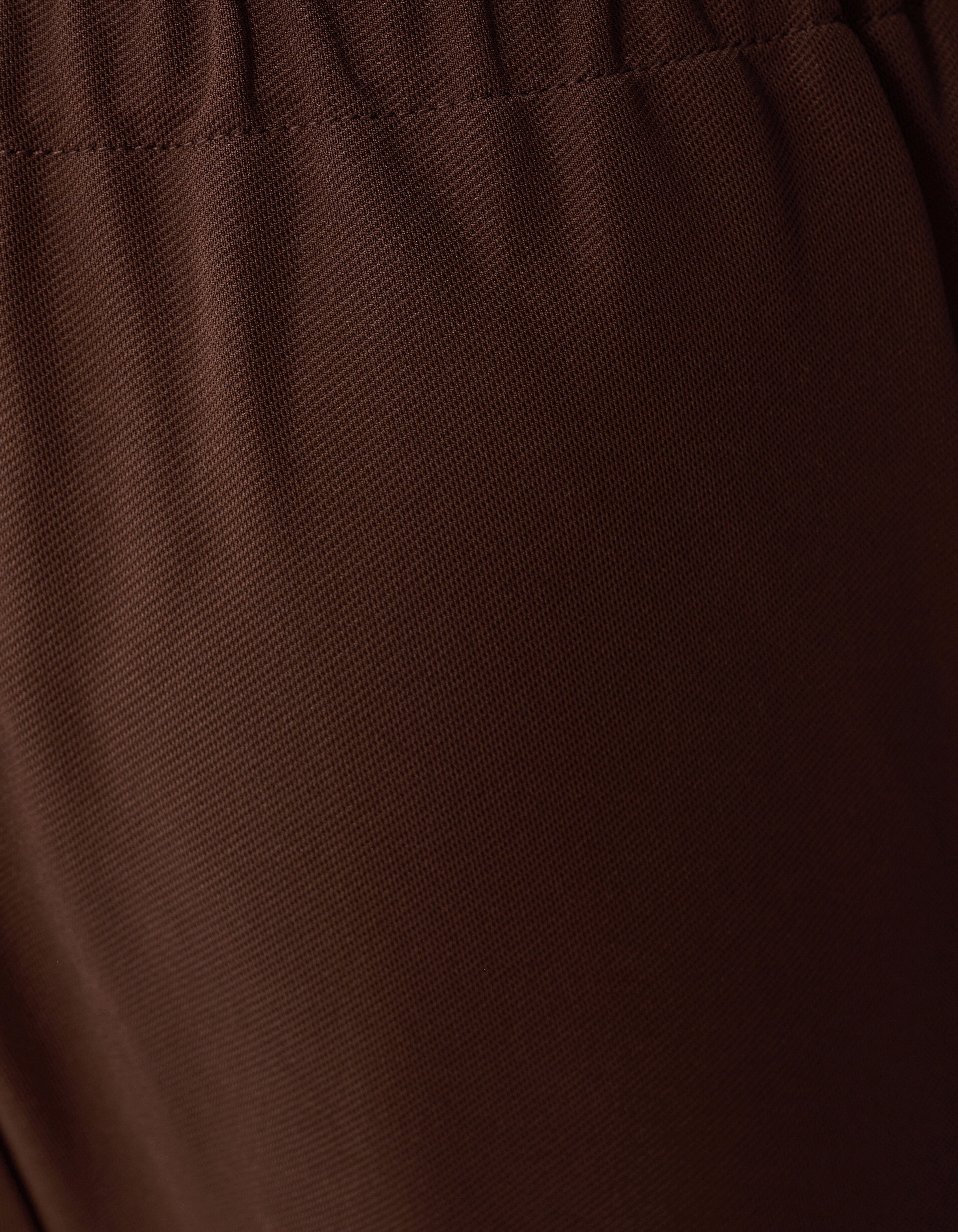 Sporty Wide Leg Broek Bruin SHOEBY GIRLS