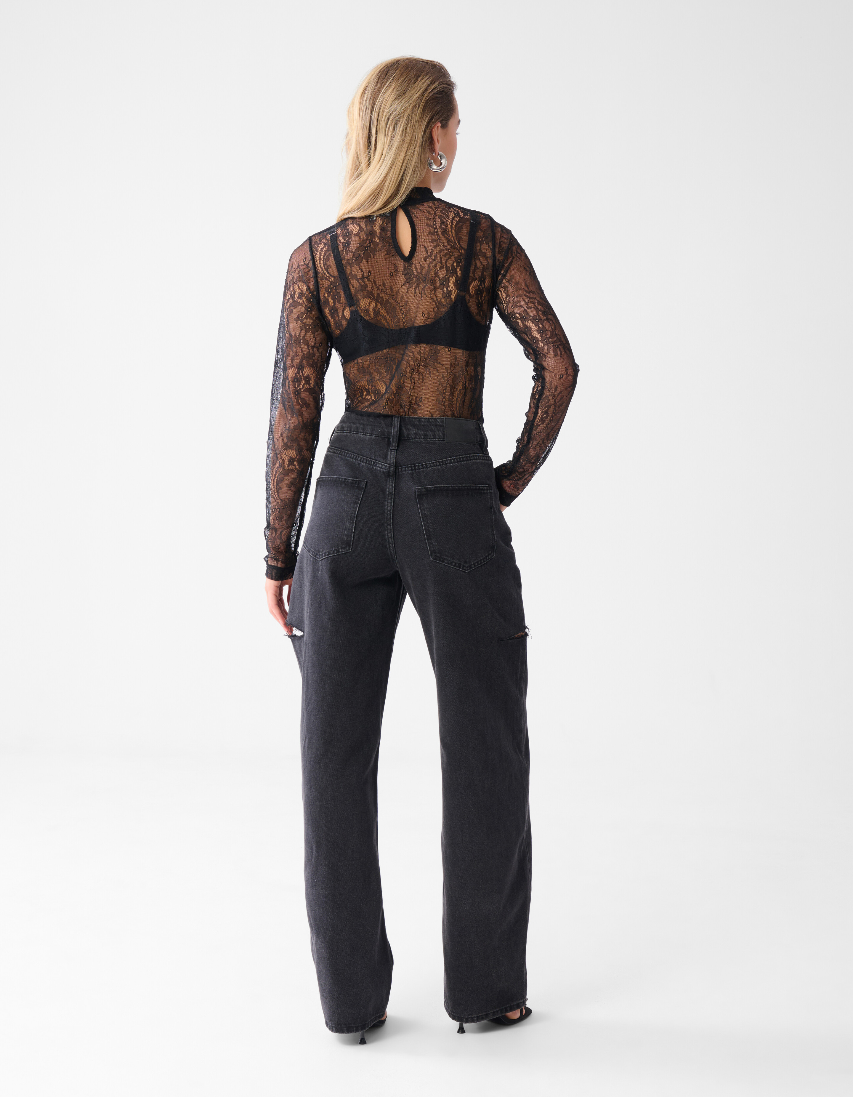 Kanten Top Zwart By Monica SHOEBY WOMEN