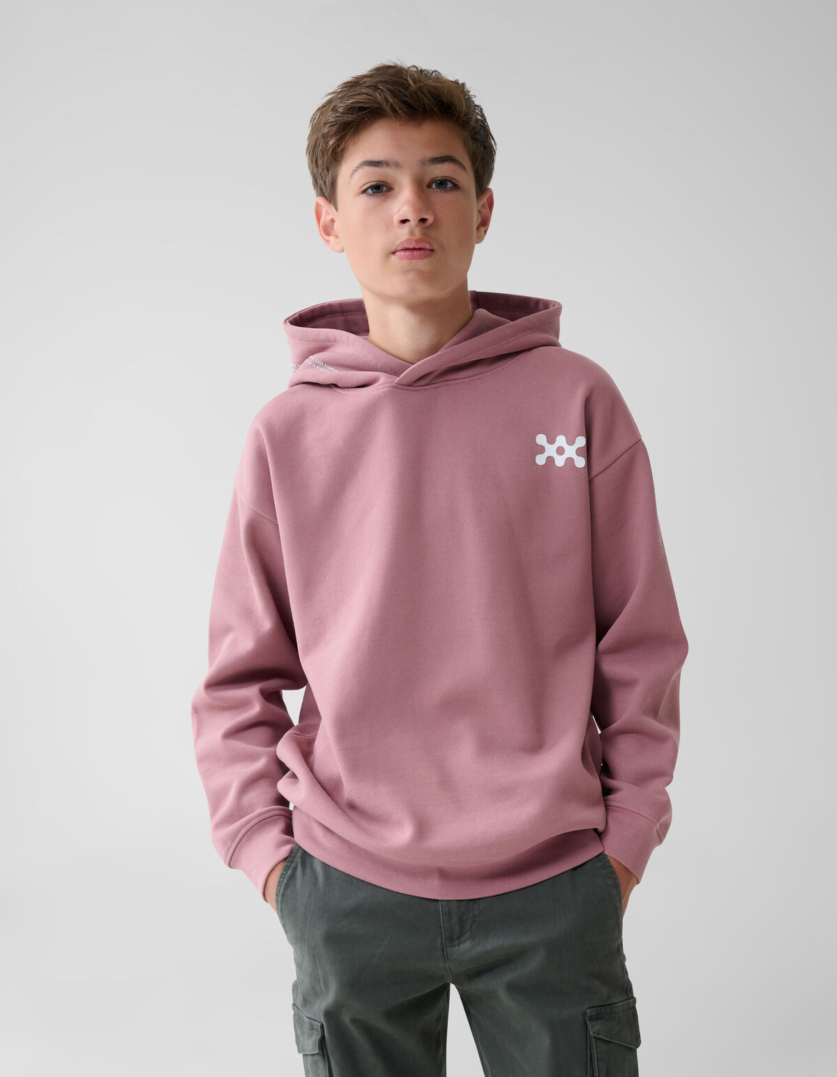 Basis Artwork Hoodie Donkerroze SHOEBY BOYS