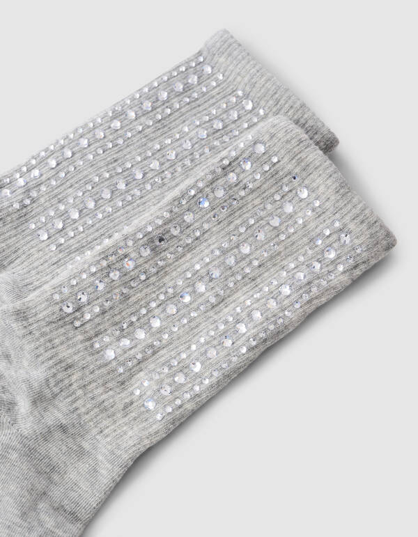Strass Sok Lichtgrijs SHOEBY ACCESSOIRES