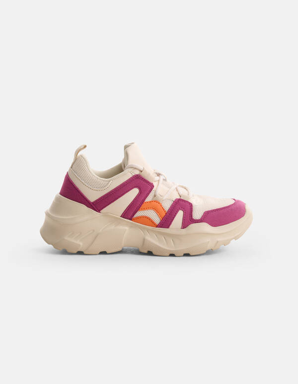 Colourblock Sneaker Gebroken Wit SHOEBY SHOES