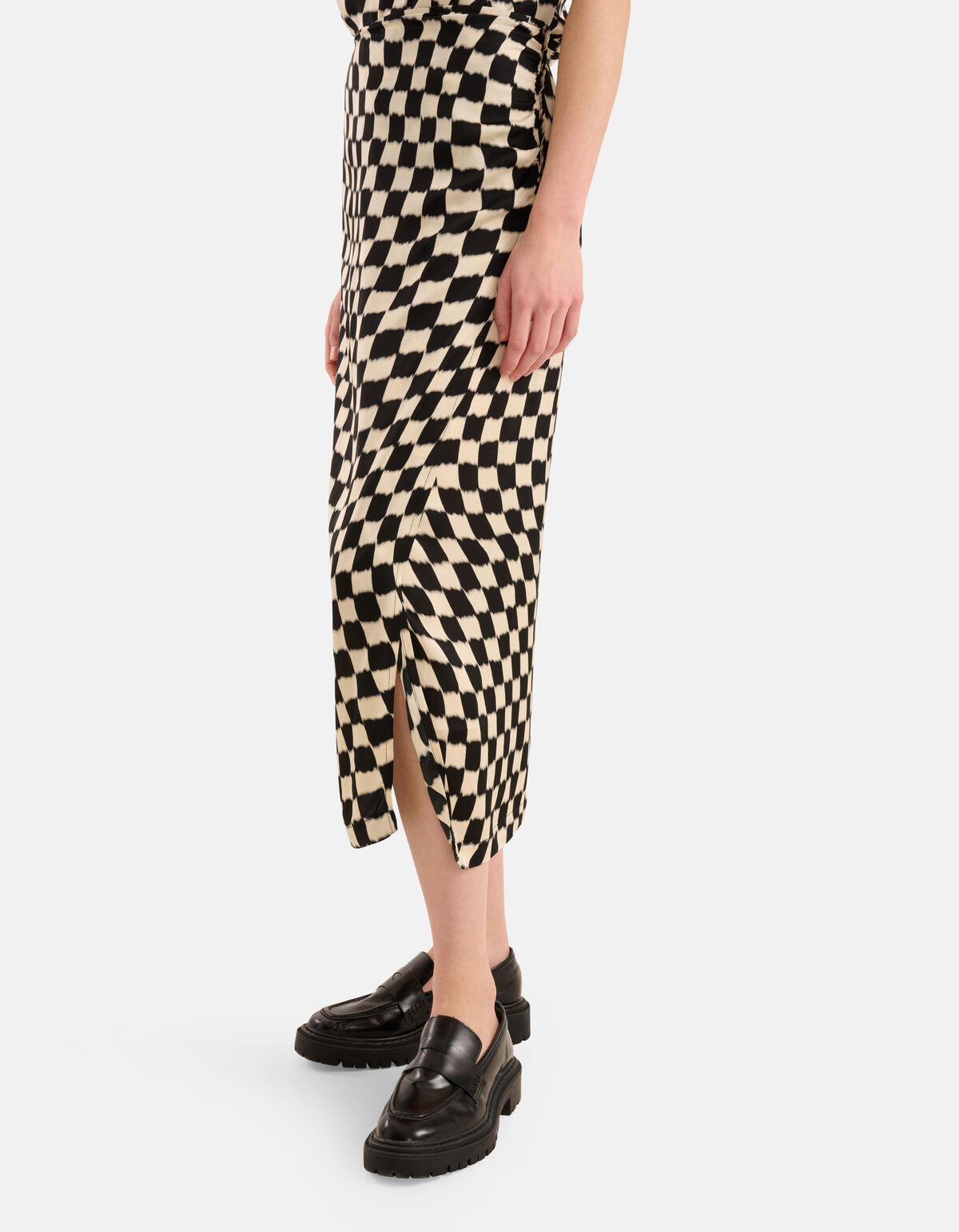 Printed Rok Zwart/Gebroken Wit SHOEBY WOMEN