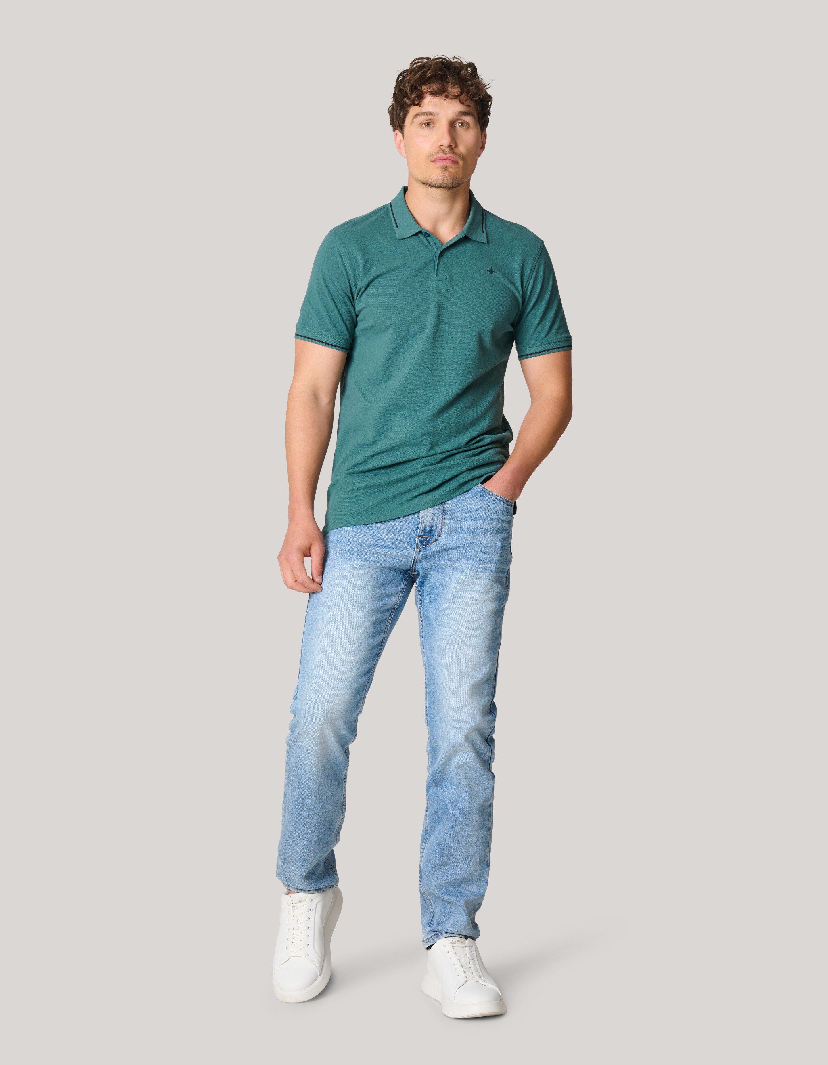 Pique Polo Turquoise | Shoeby