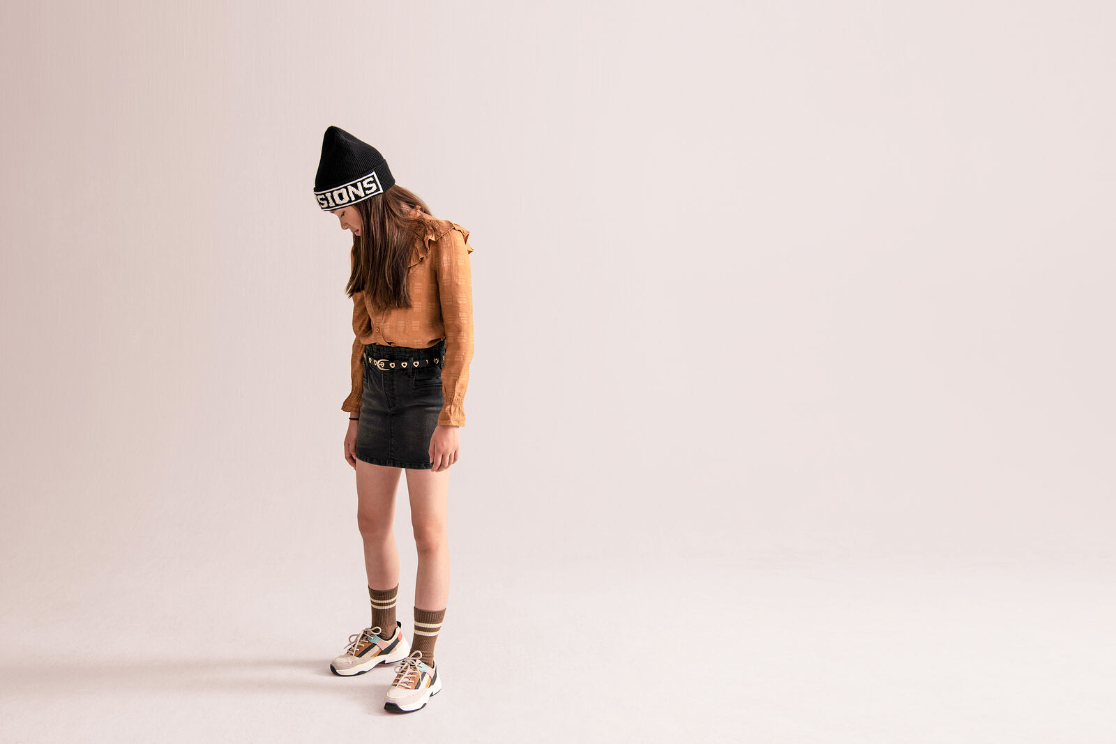 Washed Denim Rok