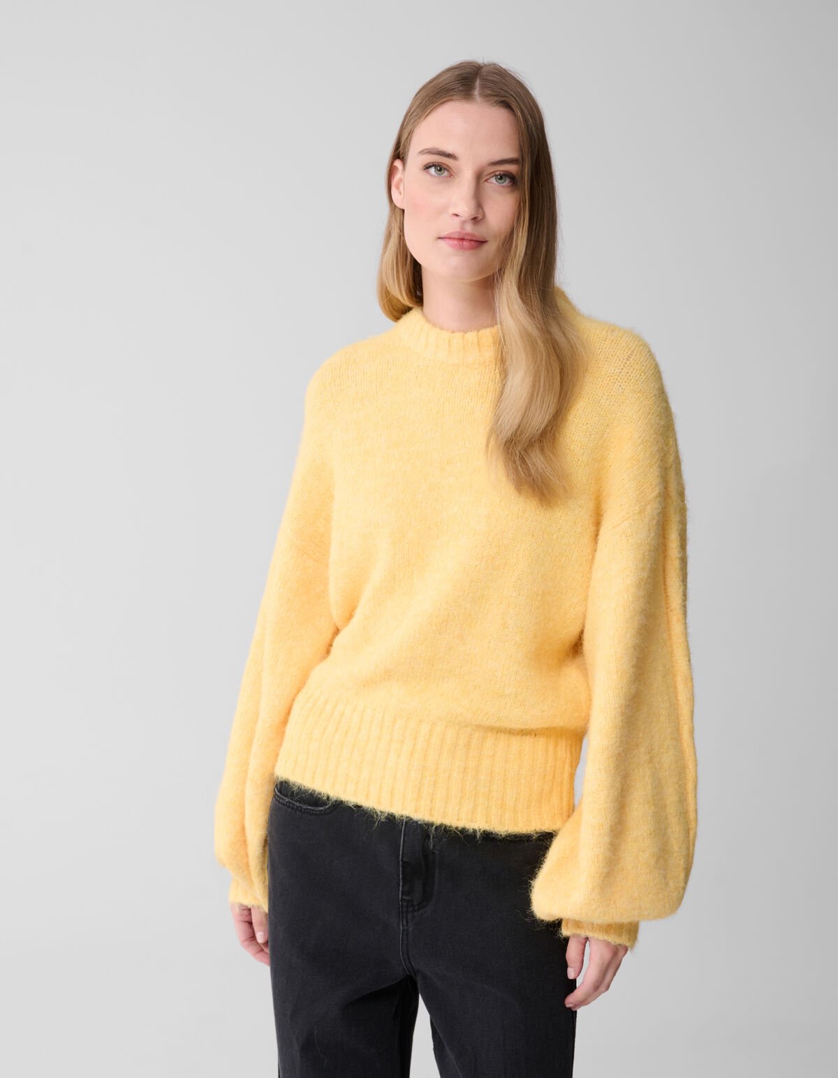 Harige Oversized Trui Geel SHOEBY WOMEN