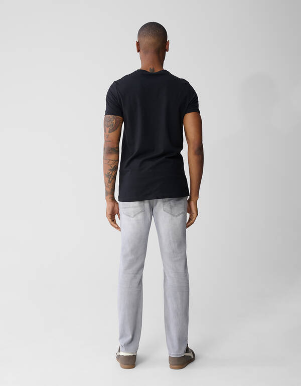 Basis V-hals T-shirt Zwart SHOEBY MEN