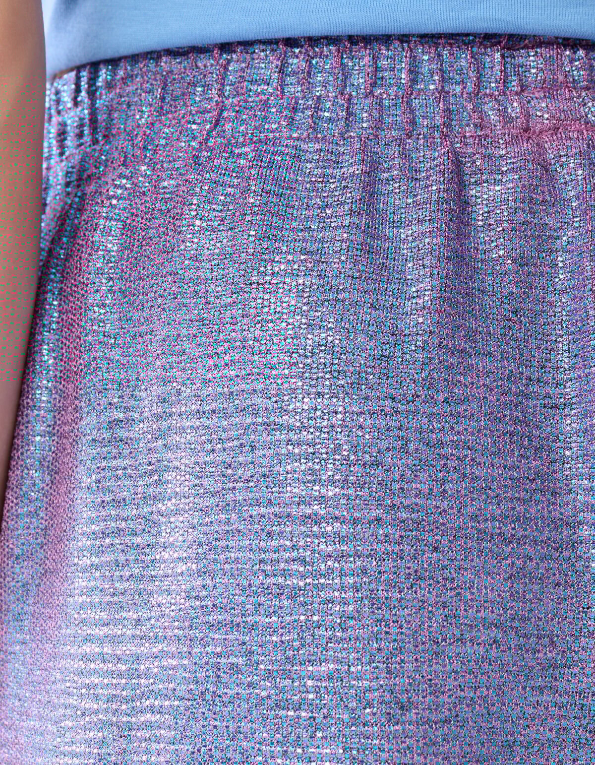 Metallic Wide Leg Broek Paars SHOEBY GIRLS