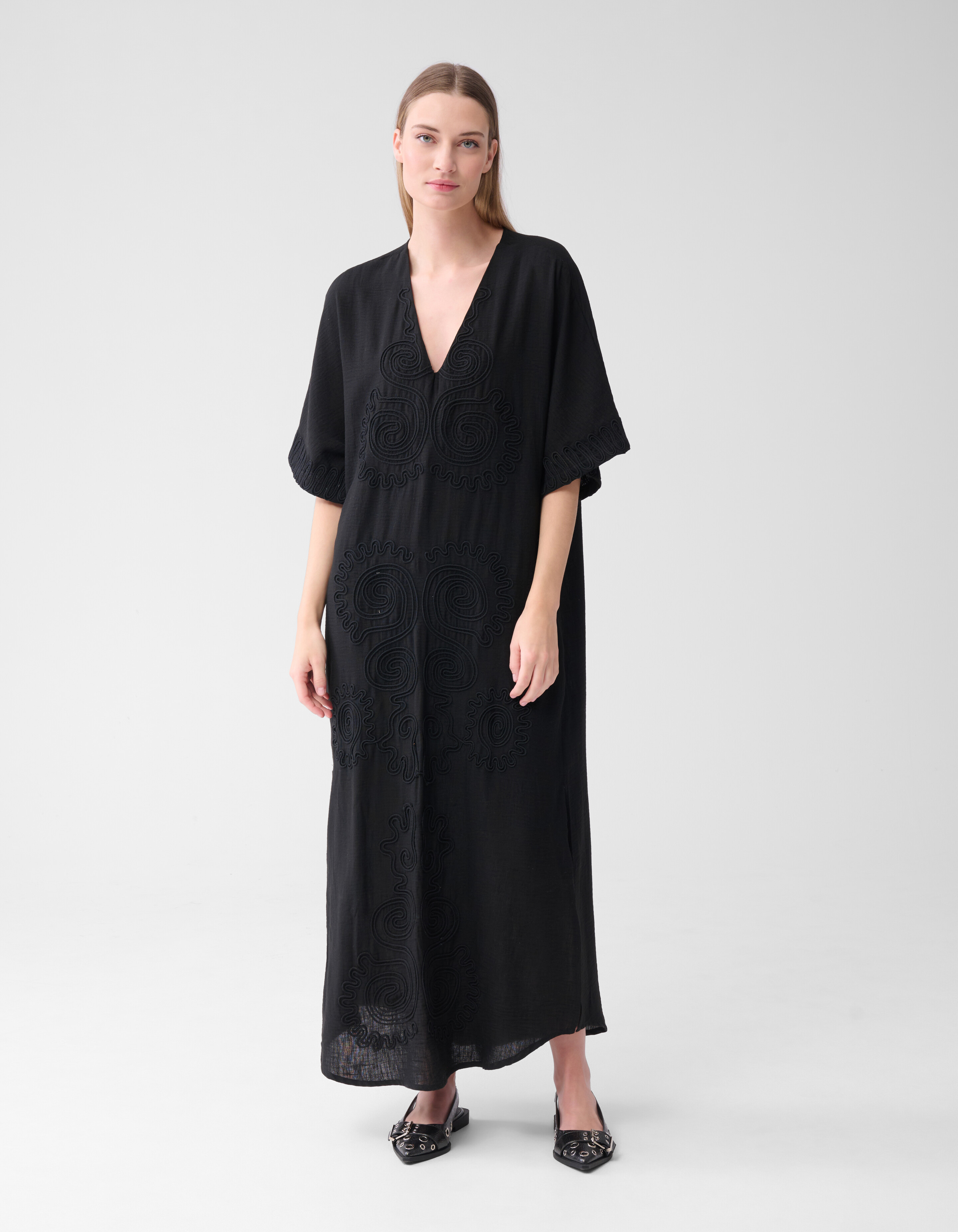 Tonal Maxi Jurk Zwart By Lonneke SHOEBY WOMEN