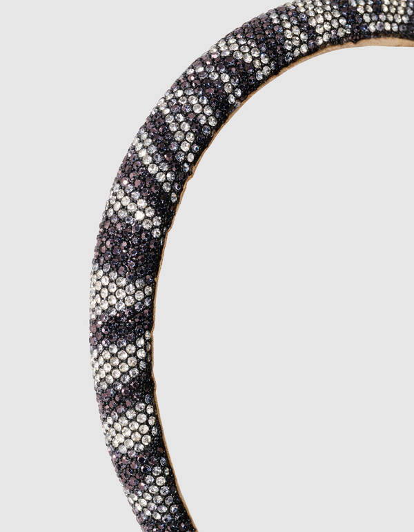 Strass Zebra Haarband Zwart SHOEBY ACCESSOIRES