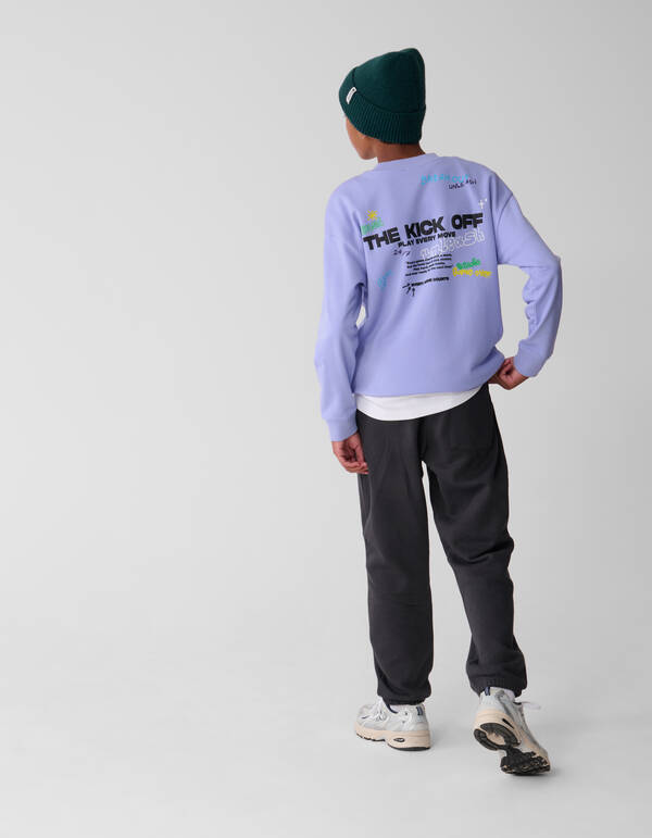 Kick Off Artwork Sweater Lichtpaars SHOEBY BOYS