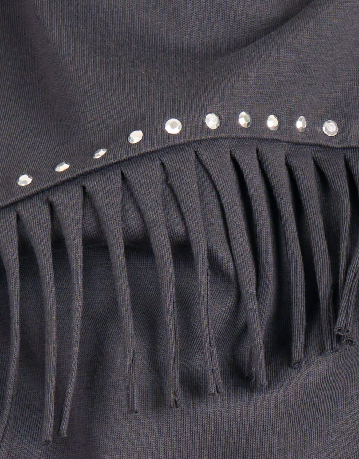 Fringe Longsleeve Donkergrijs SHOEBY GIRLS