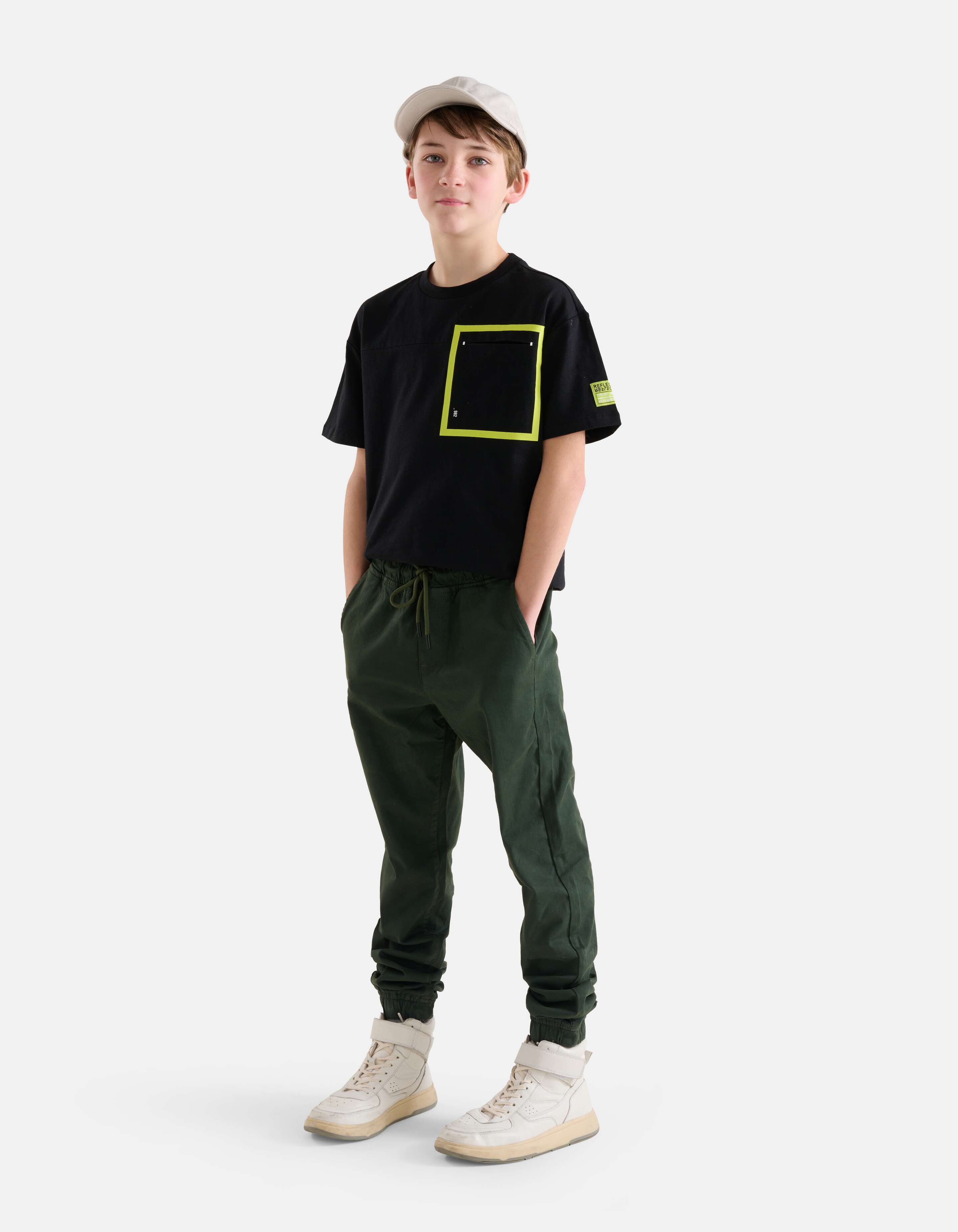 Oversized T-shirt Zwart SHOEBY BOYS