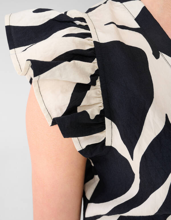 Printed Maxi Jurk Zwart SHOEBY WOMEN