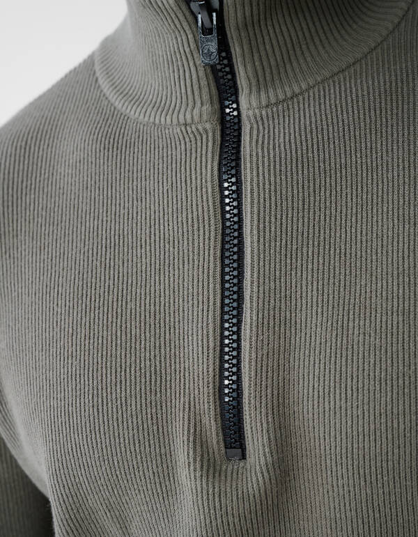 Half Zip Knit Trui Groen SHOEBY MEN