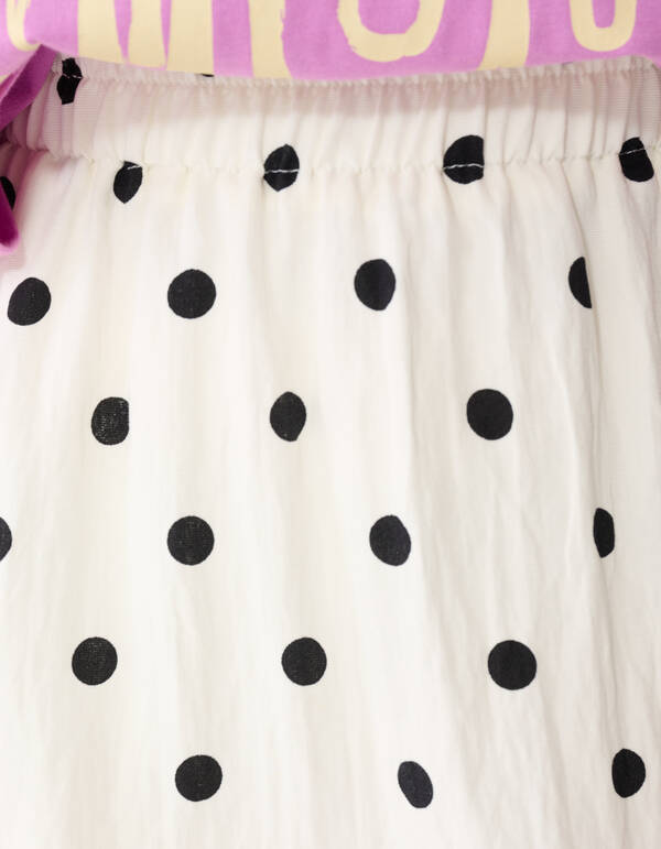 Polkadot Mini Rok Gebroken Wit SHOEBY GIRLS