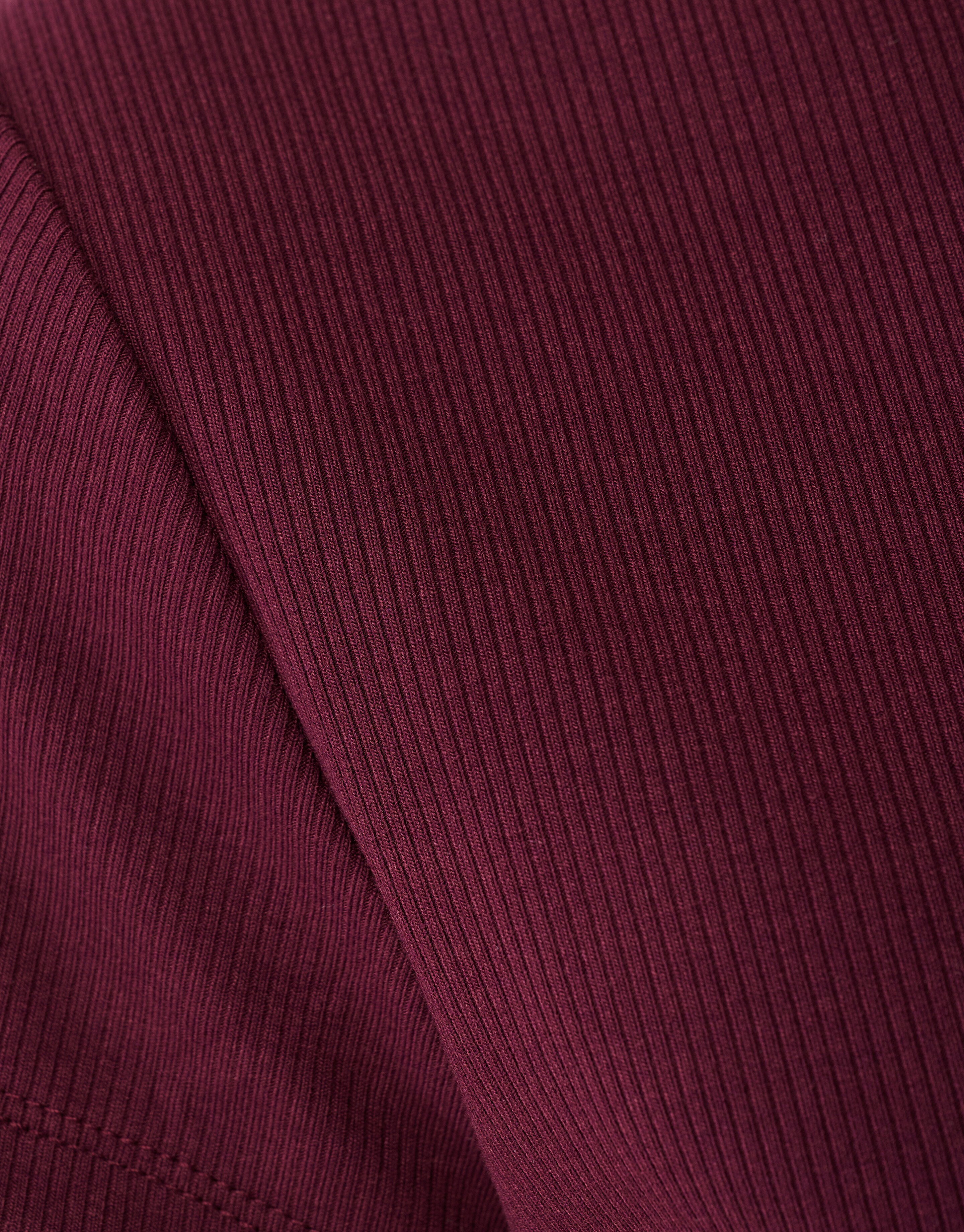 Rib T-shirt Donkerrood SHOEBY WOMEN