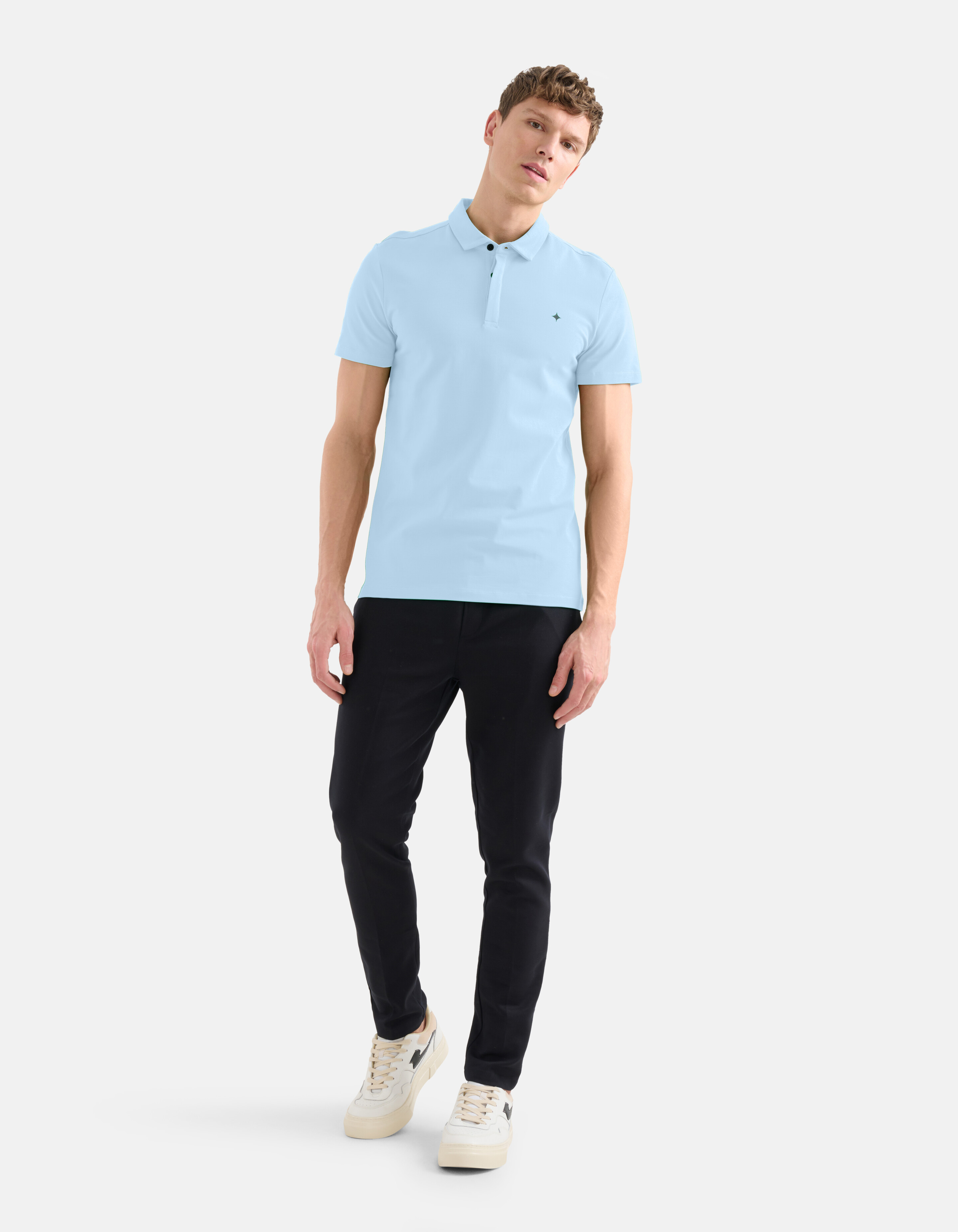 Jersey Polo Lichtblauw SHOEBY MEN