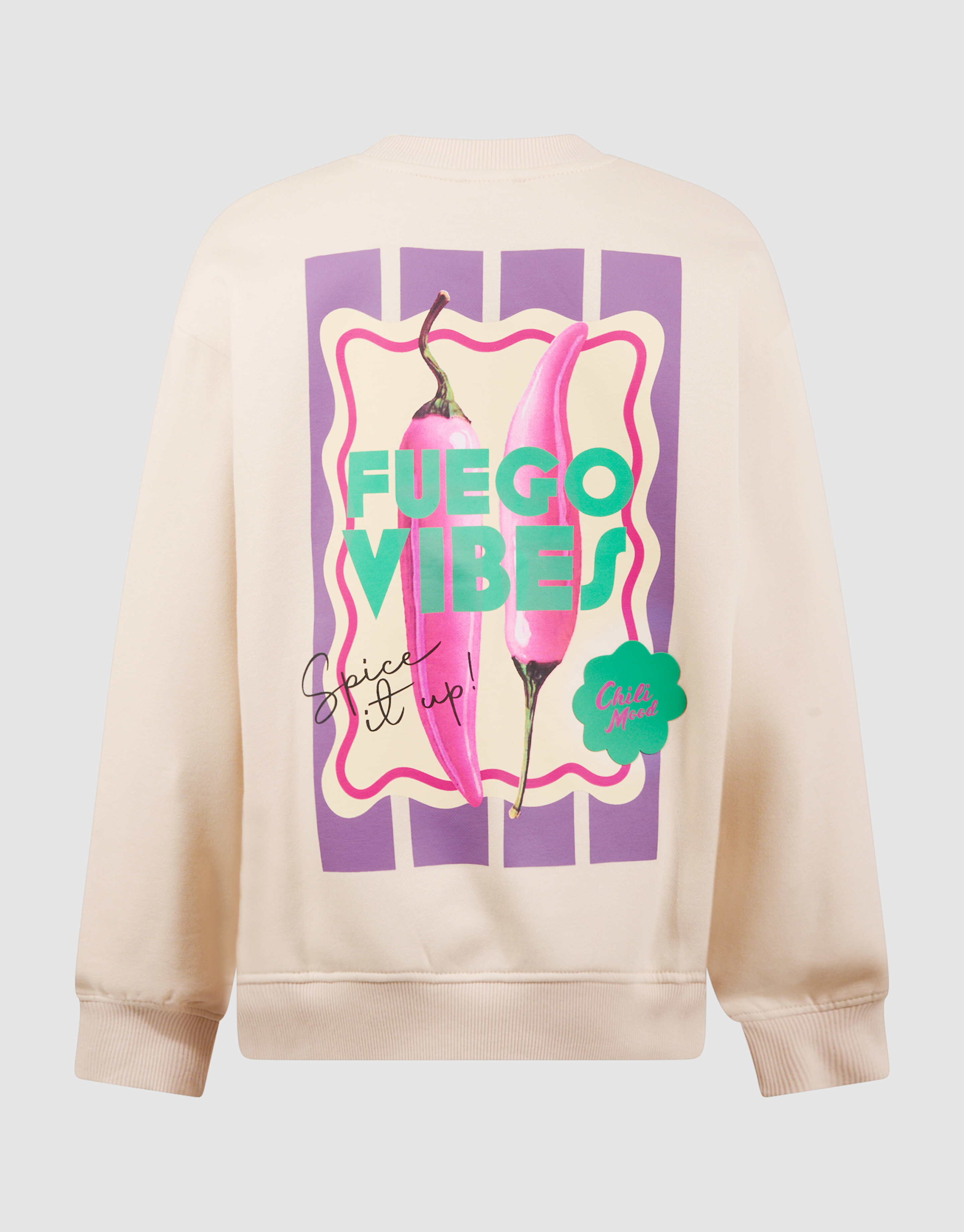 Peper Artwork Sweater Gebroken Wit SHOEBY GIRLS