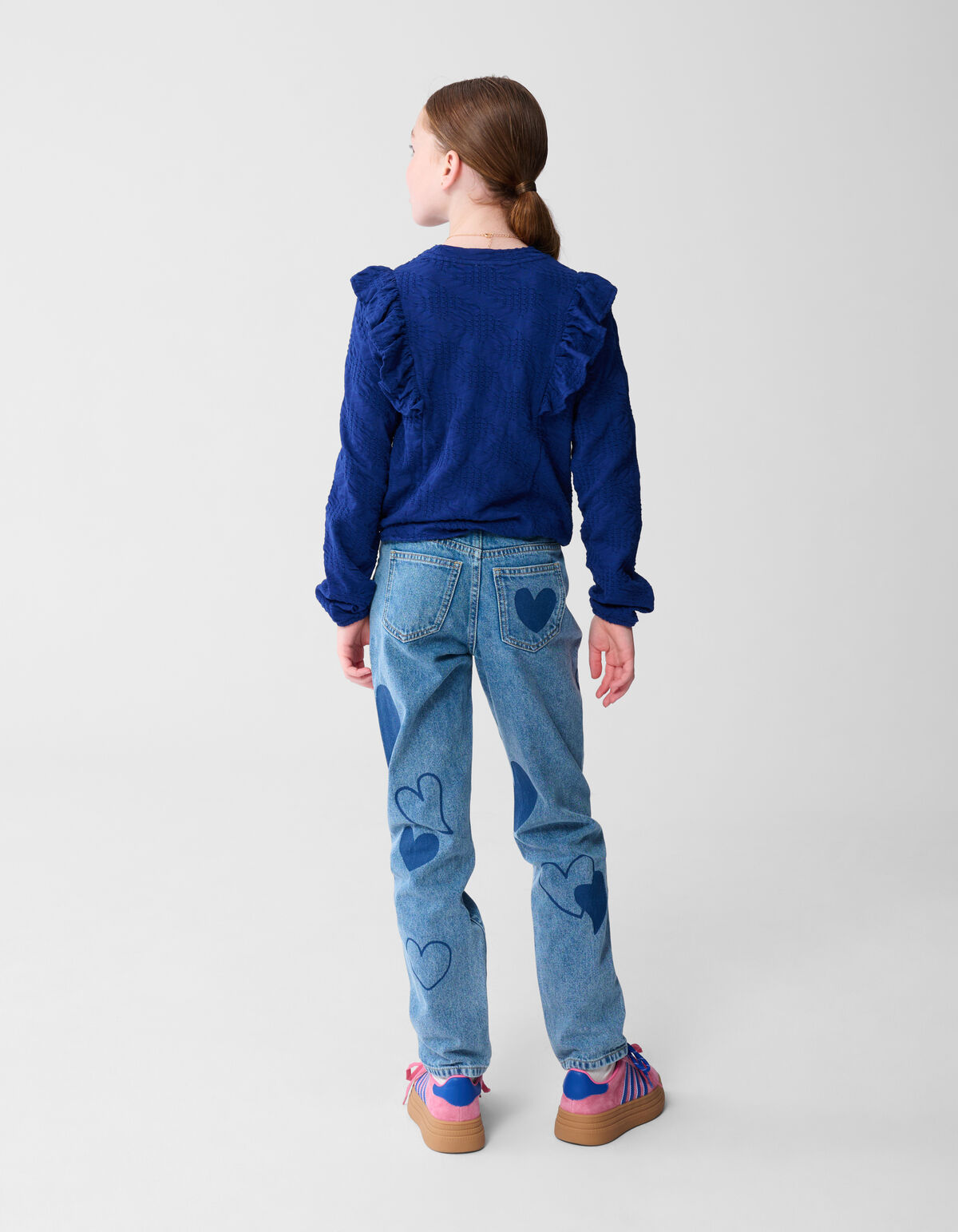 Ruffle Top Donkerblauw SHOEBY GIRLS