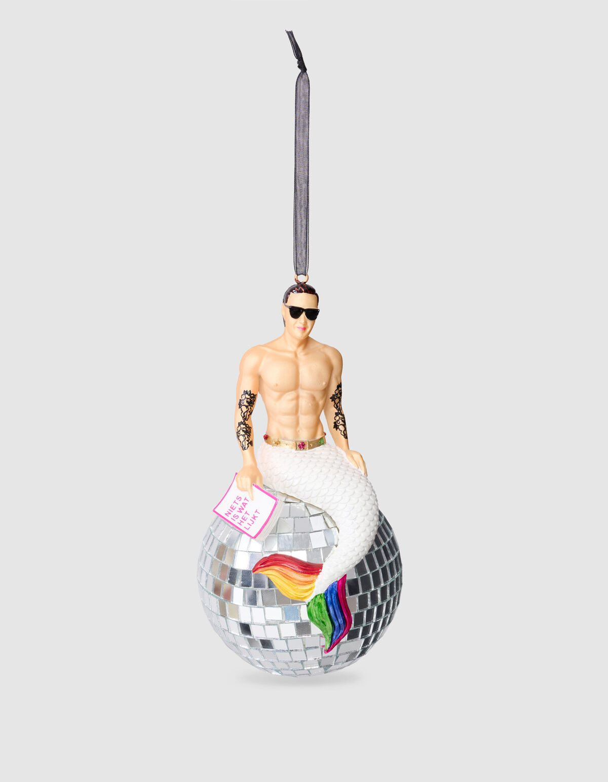 Merman Disco Kerstbal Zilver By Fred SHOEBY ACCESSOIRES