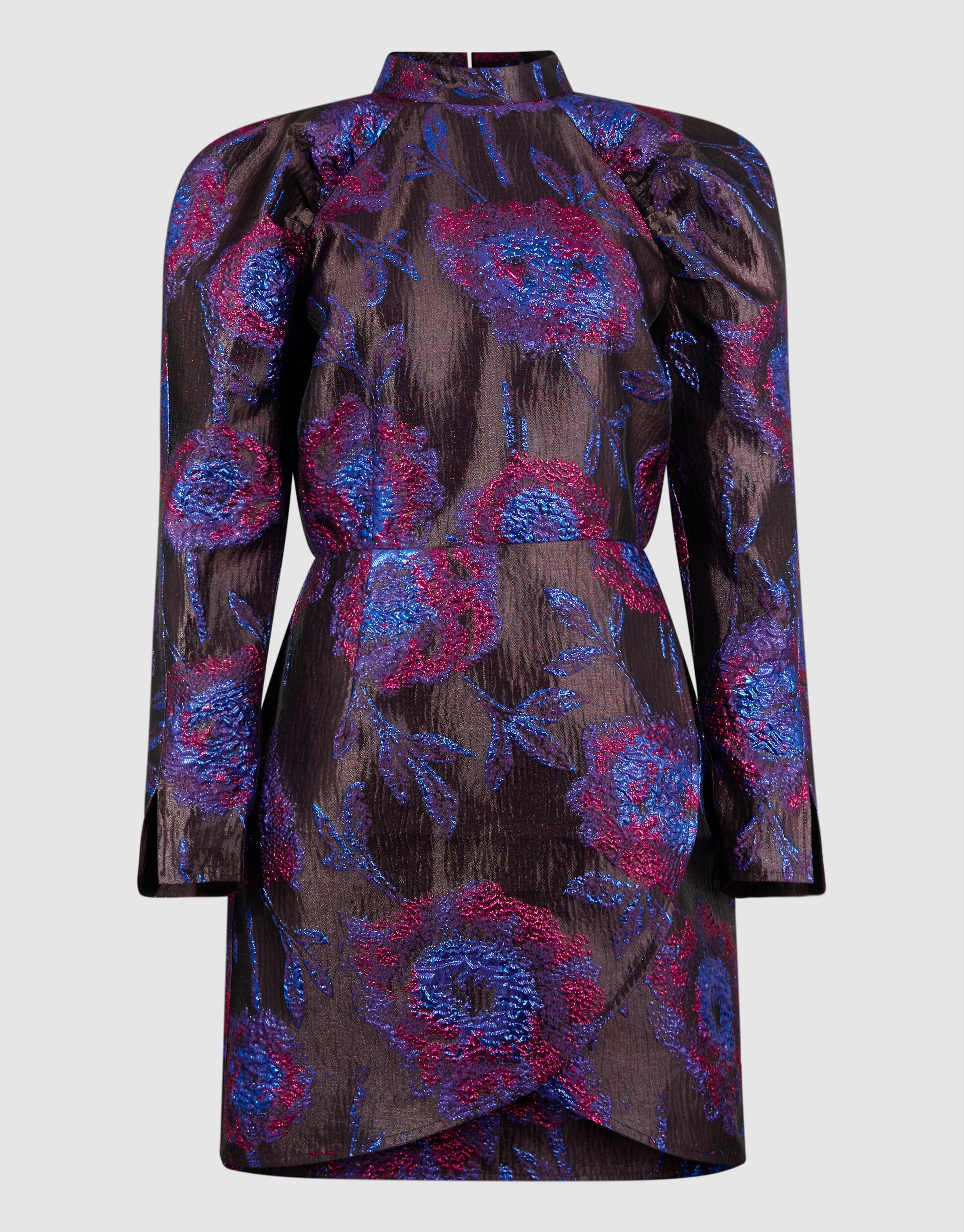 Jacquard Mini Jurk Paars/Zwart SHOEBY WOMEN