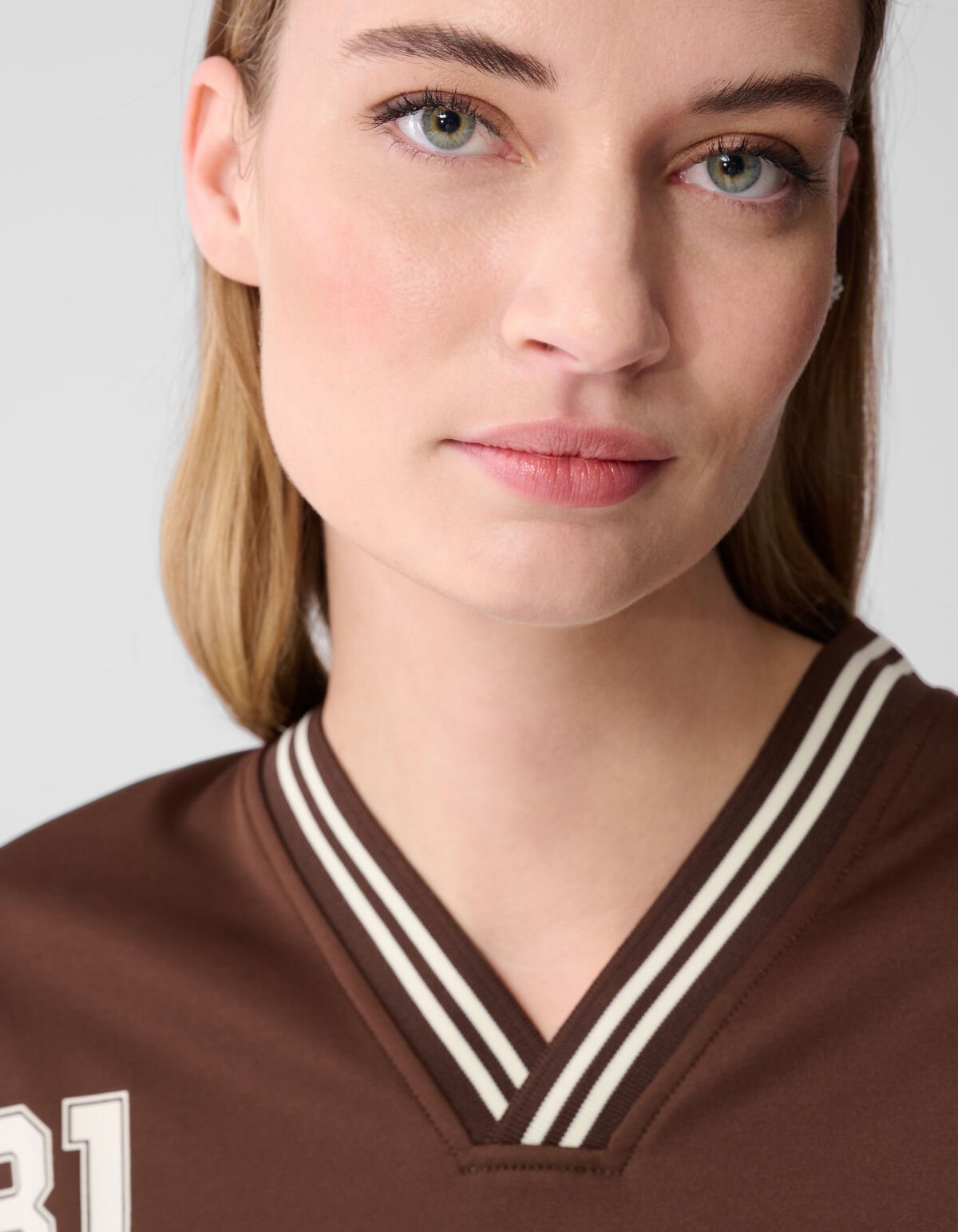 Oversized Baseball Longsleeve Top Bruin SHOEBY WOMEN