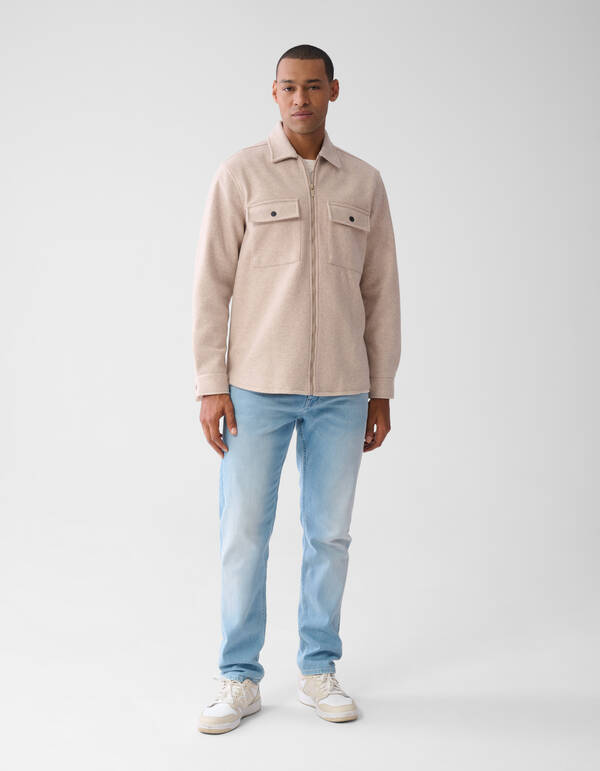Zip Overshirt Zand SHOEBY MEN