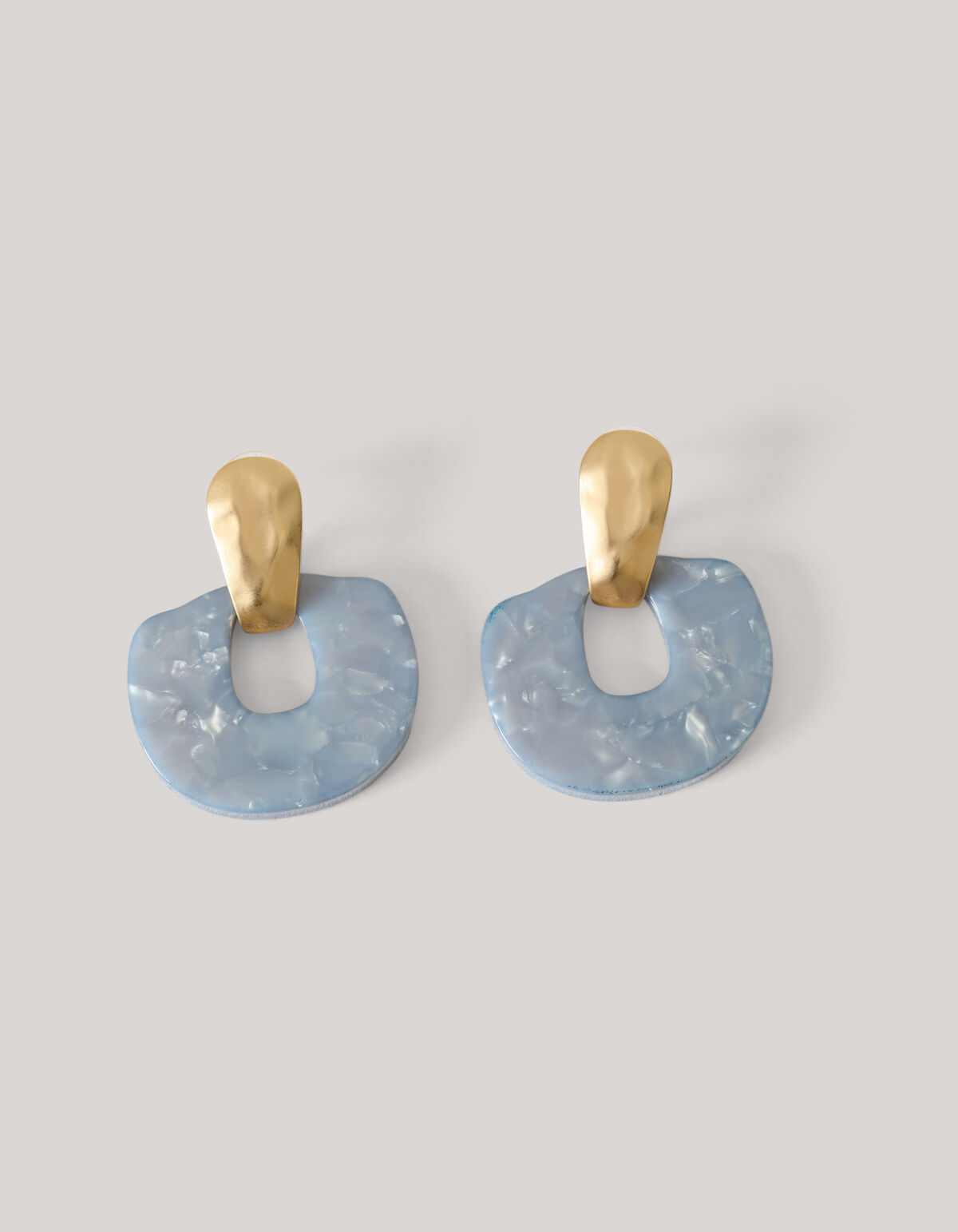 Marble Oorbellen Lichtblauw SHOEBY ACCESSOIRES