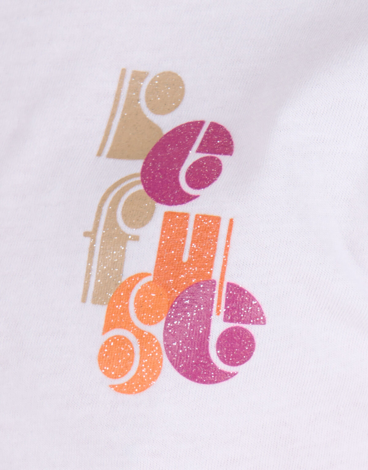 Glitter Loose Fit T-shirt Wit SHOEBY GIRLS