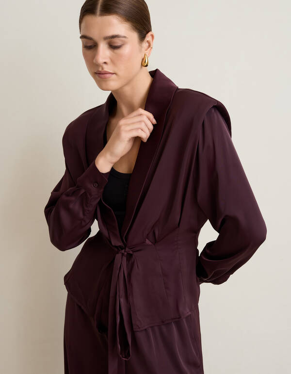 Getailleerde Blouse Donkerrood By Mieke SHOEBY WOMEN