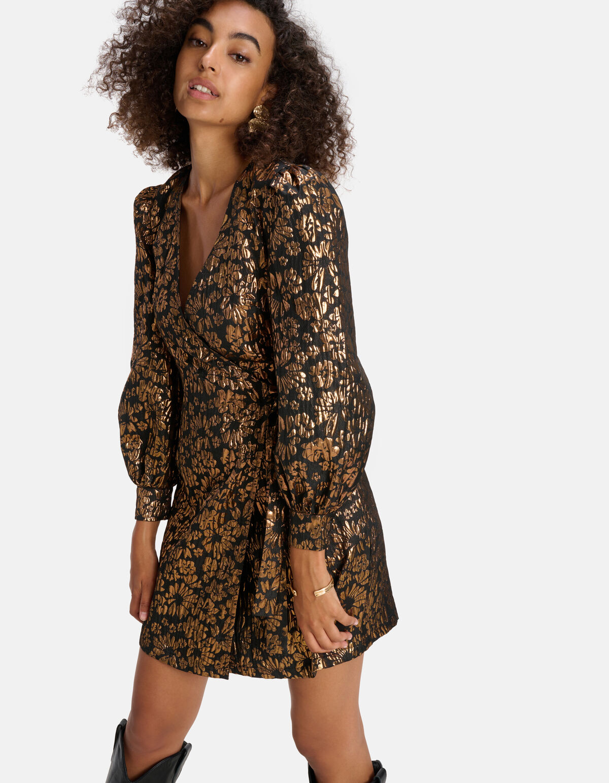 Jacquard Jurk Zwart SHOEBY WOMEN