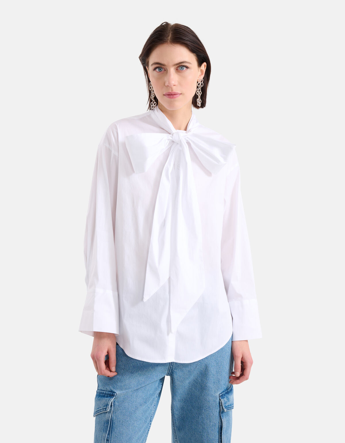 Bow Blouse Wit SHOEBY WOMEN