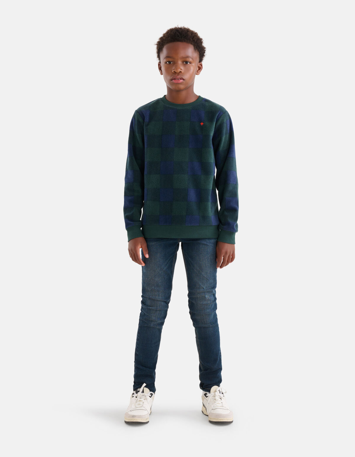 Fleece Sweater Donkergroen SHOEBY BOYS