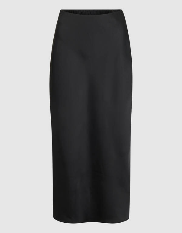 Satijnen Maxi Rok Zwart SHOEBY WOMEN