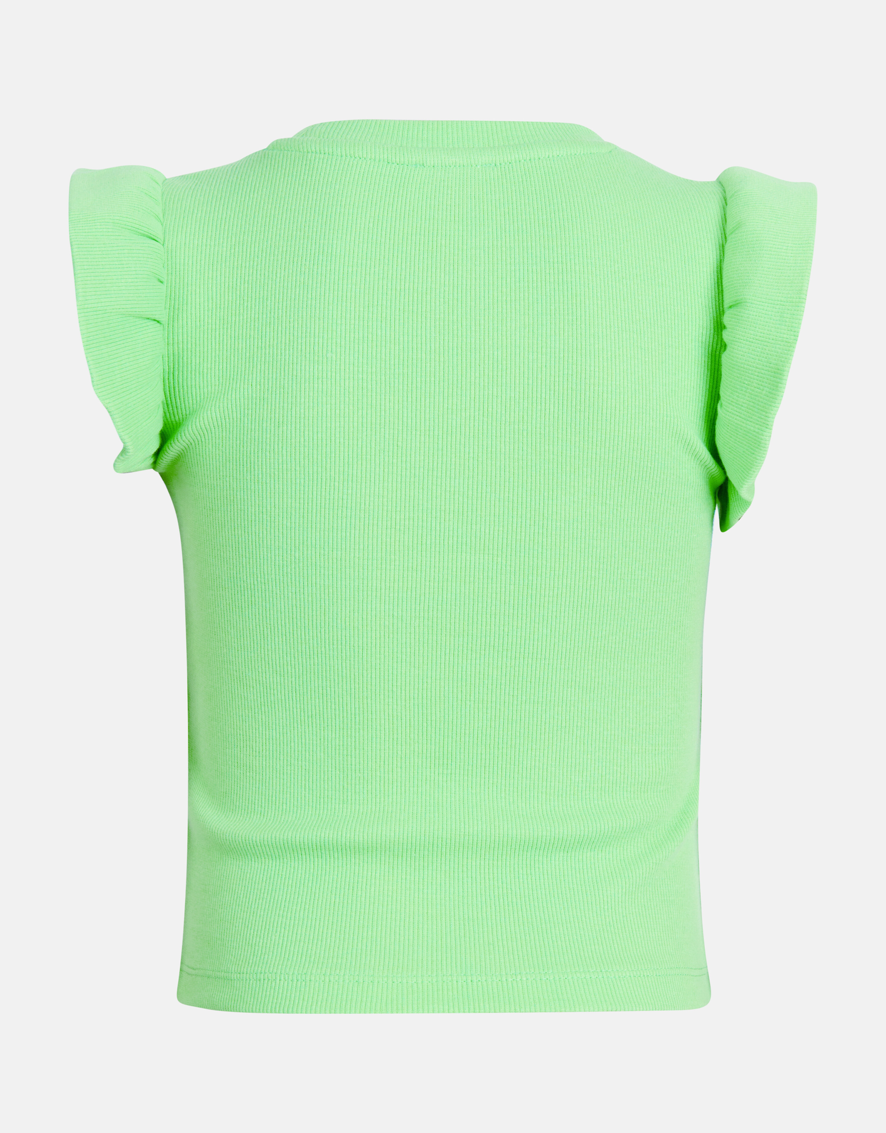 Ruffle Rib Top Groen SHOEBY GIRLS