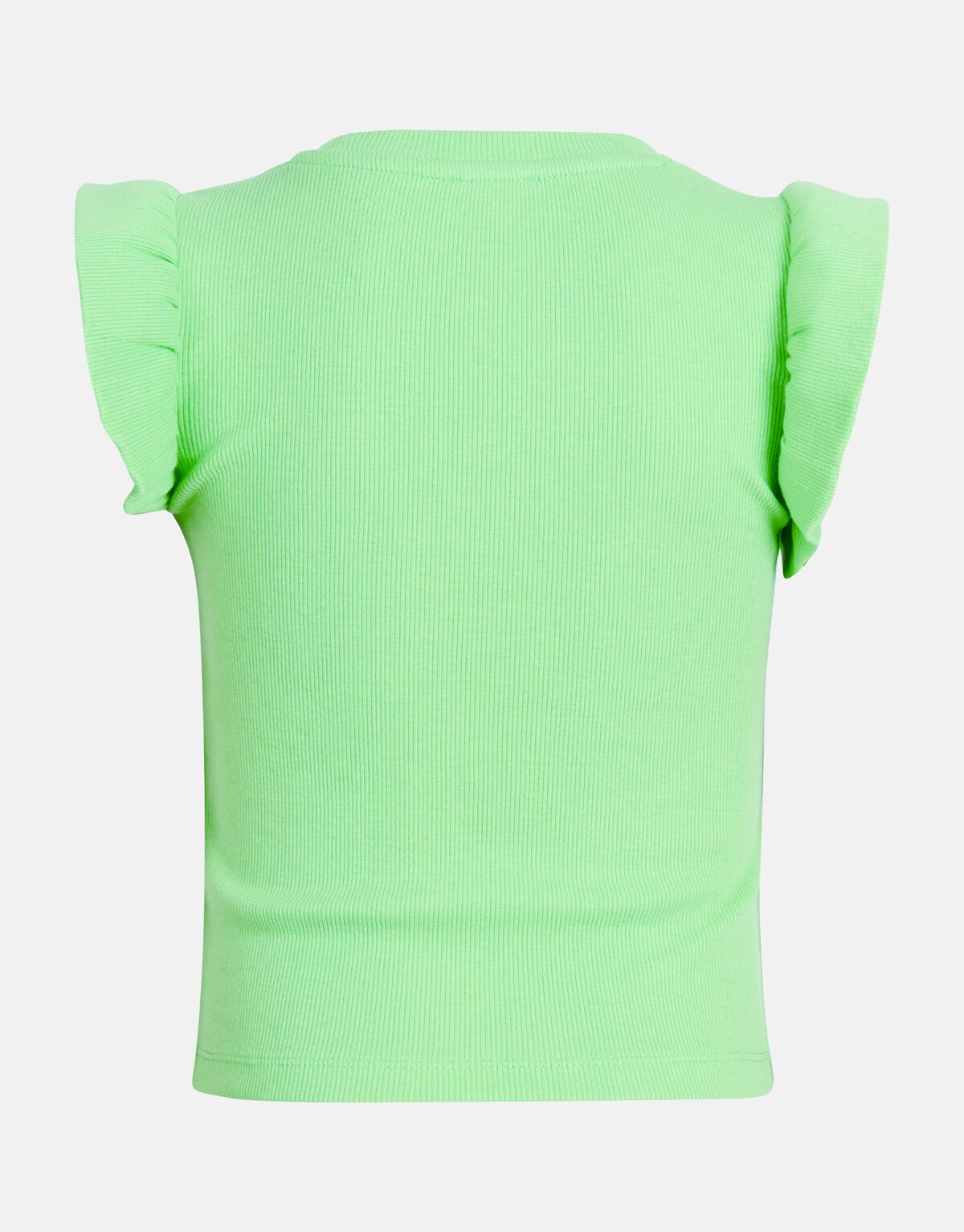 Ruffle Rib Top Groen SHOEBY GIRLS